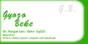 gyozo beke business card